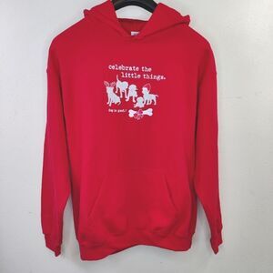 🎅nwt dog is Good Hoodie Sweatshirt Sz L "Celebrate the Little Things" Christmas